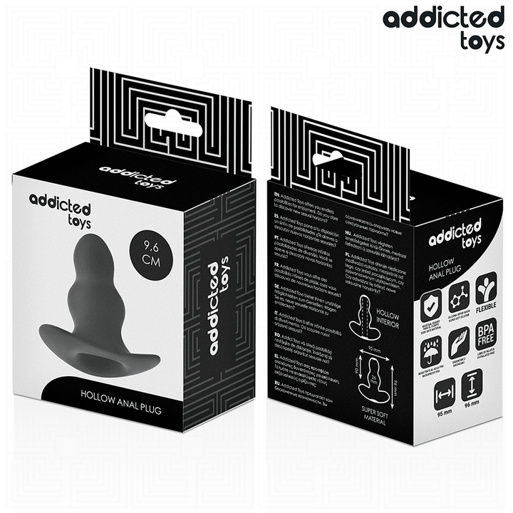 ADDICTED TOYS - HOLLOW ANAL PLUG SILICONE SIZE M 9.6 CM