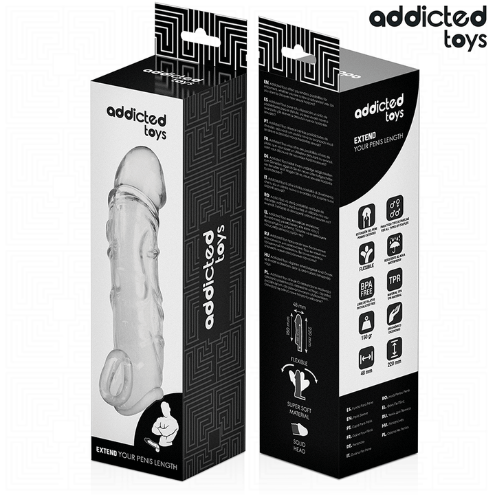 ADDICTED TOYS - TRANSPARENT PENIS EXTENSON 27 CM