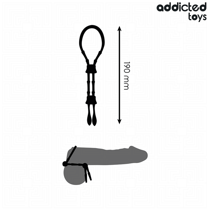 ADDICTED TOYS - ADJUSTABLE SILICONE ROPE FOR THE PENIS