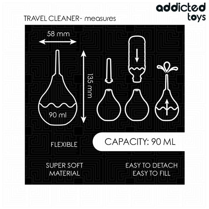 ADDICTED TOYS - TRAVEL ANAL CLEANER SIZE S 90 ML