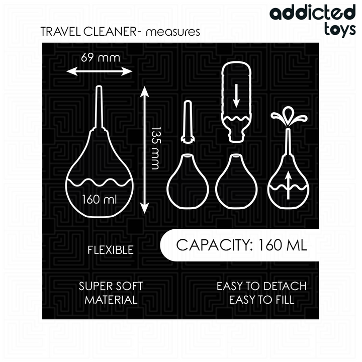 ADDICTED TOYS - TRAVEL ANAL CLEANER SIZE M 160 ML