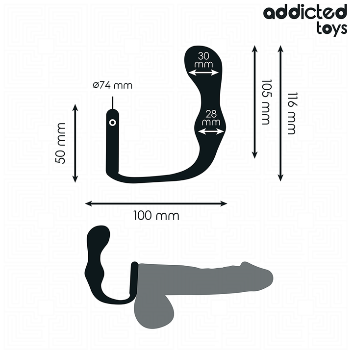 ADDICTED TOYS - ANAL PLUG WITH RING SILICONE MODEL 3