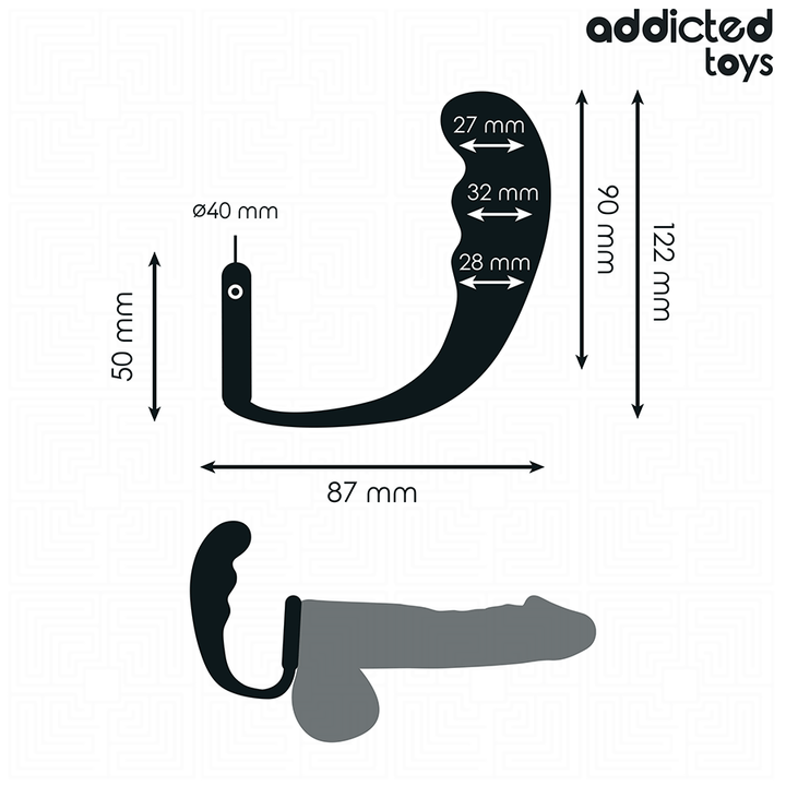 ADDICTED TOYS - ANAL PLUG WITH RING SILICONE MODEL 4