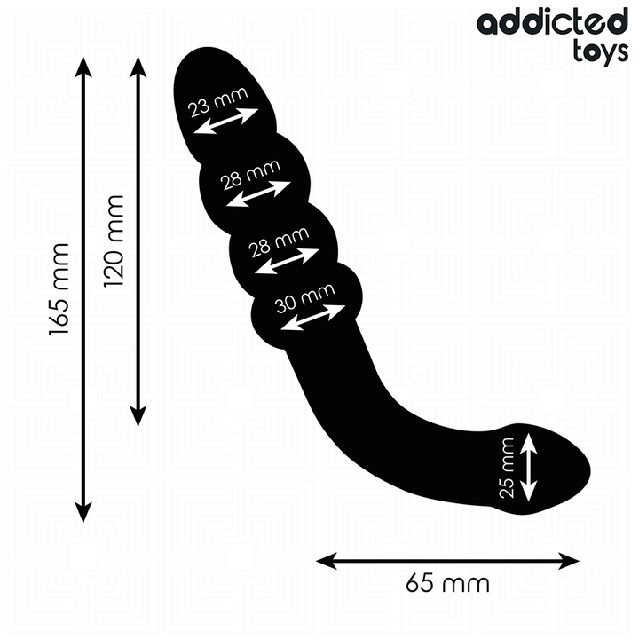 ADDICTED TOYS - DOUBLE ANAL MASSAGER SILICONE 16.5 CM