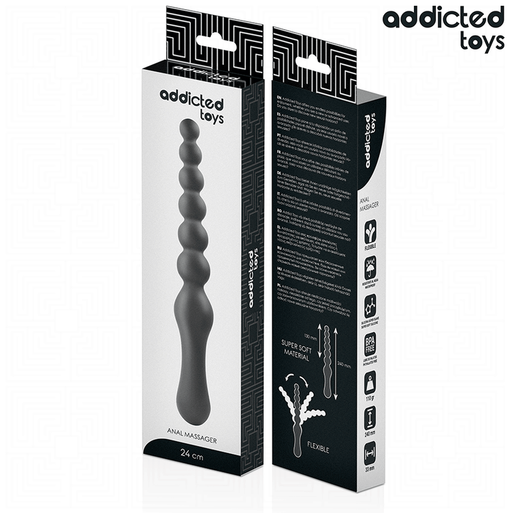 ADDICTED TOYS - DOUBLE ANAL MASSAGER SILICONE 24 CM