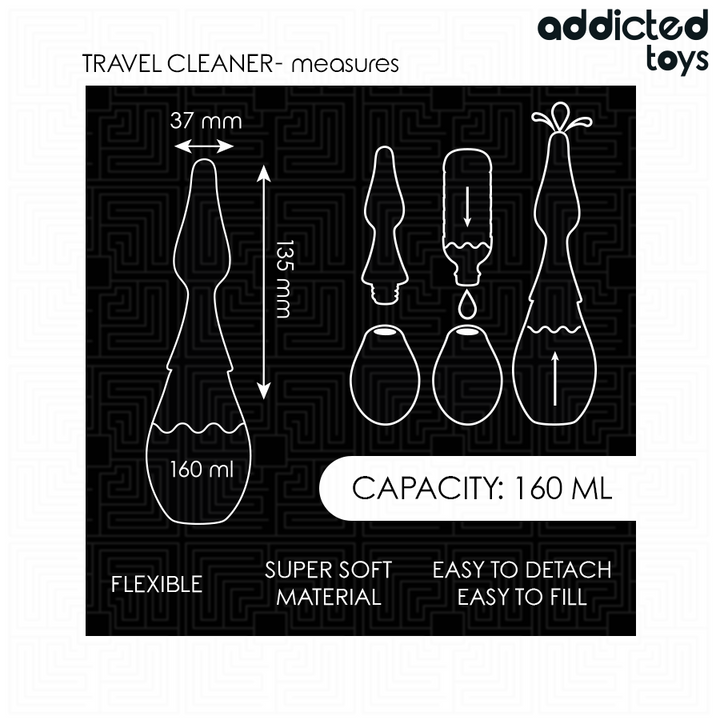 ADDICTED TOYS - TRAVEL CLEANER SILICONE MODEL 1