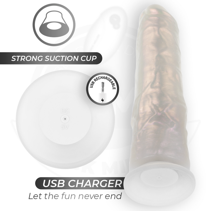 COCK MILLER - DILDO WITH SUCTION CUP, LIGHTS AND VIBRATION WITH REMOTE CONTROL WHITE 21.5 CM