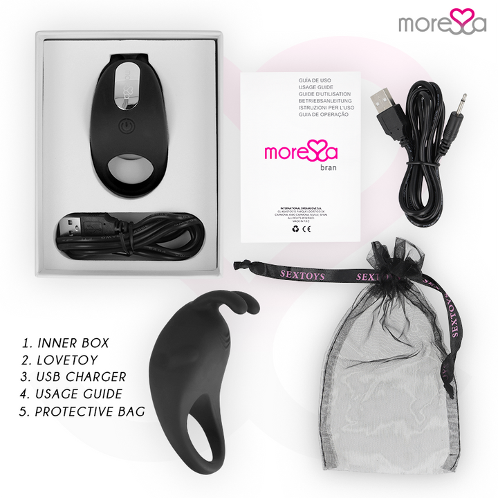 MORESSA - BRAD PREMIUM SILICONE RECHARGEABLE BLACK
