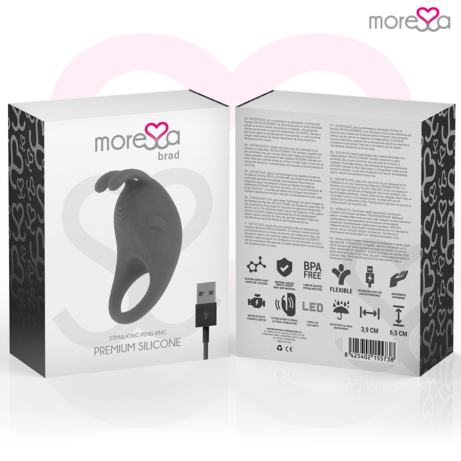 MORESSA - BRAD PREMIUM SILICONE RECHARGEABLE BLACK