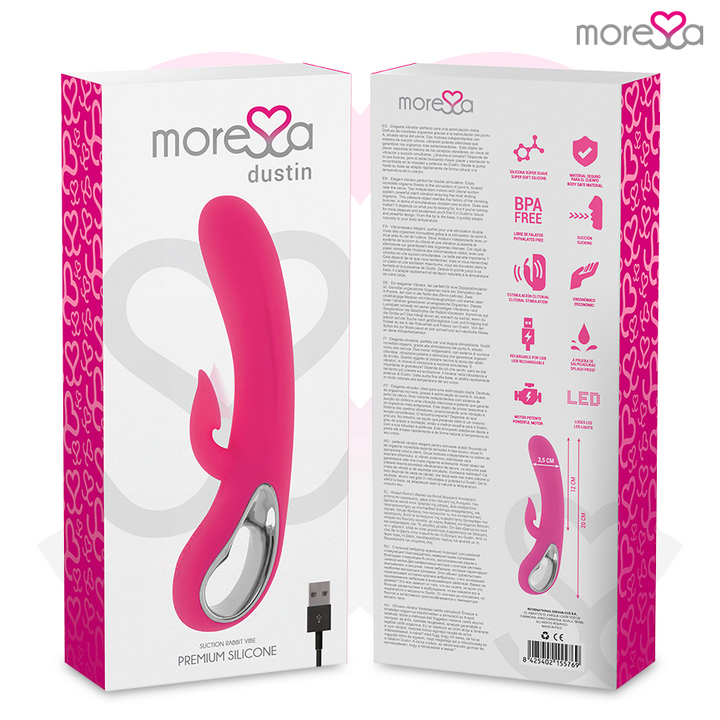 MORESSA - DUSTIN CLITORIAL STIMULATING WAVES AND POWERFUL VIBRATION PREMIUM SILICONE RECHARGEABLE