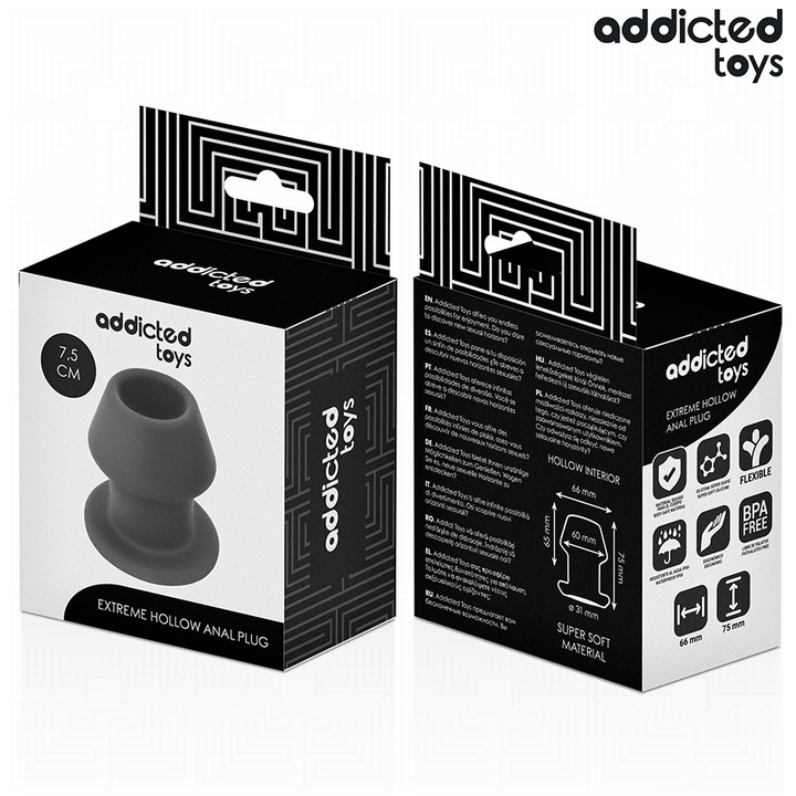 ADDICTED TOYS - EXTREME HOLLOW ANAL PLUG SILICONE SIZE S 7.5 CM