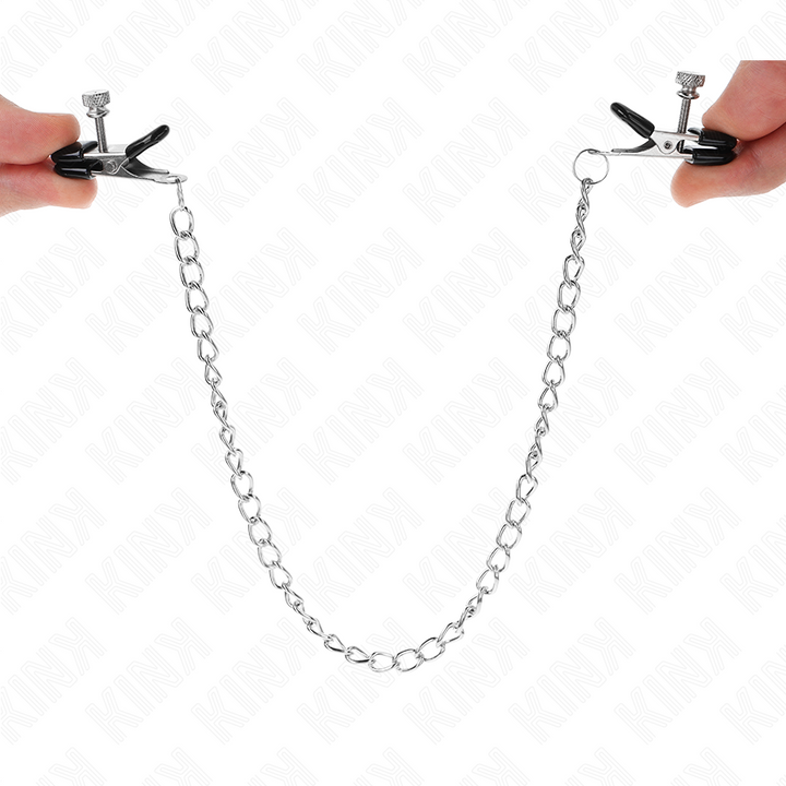 KINK - FLAT CHAIN NIPPLE CLAMPS SILVER 34 CM