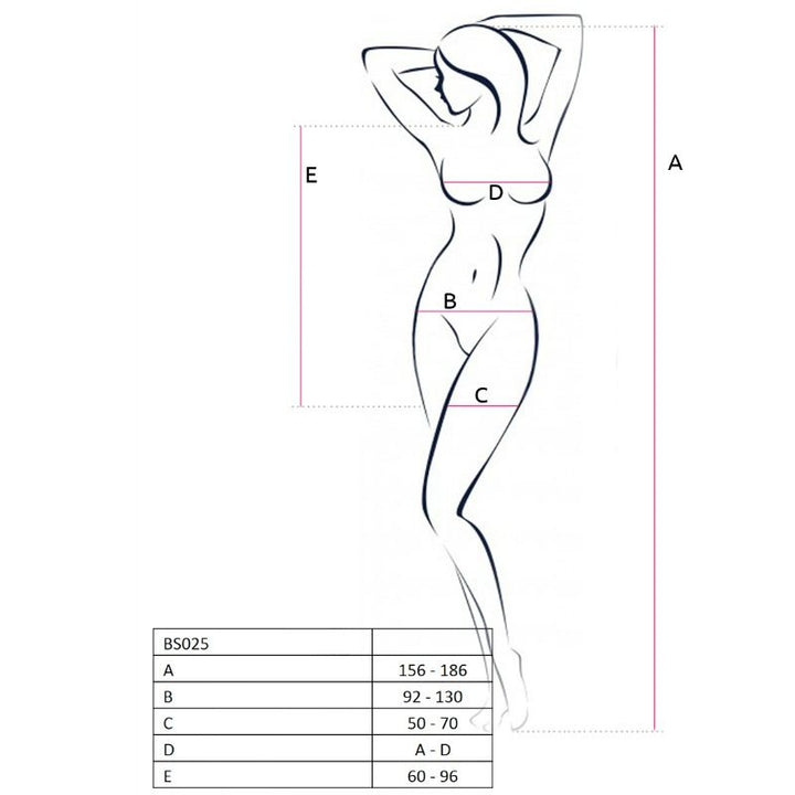 PASSION - WOMAN BS025 BODYSTOCKING WHITE DRESS STYLE ONE SIZE