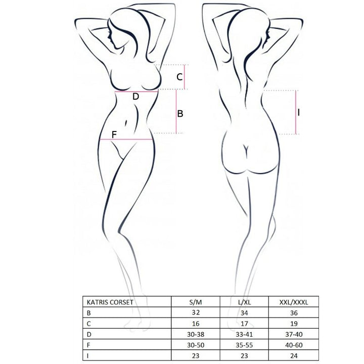 PASSION - WOMAN KATRISS CORSET BLACK SIZE L/XL