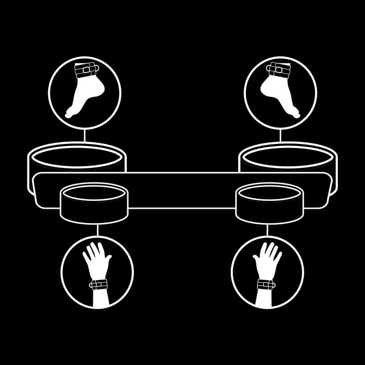 FETISH SUBMISSIVE - BONDAGE SPREADER BAR WITH NOPRENE LINING