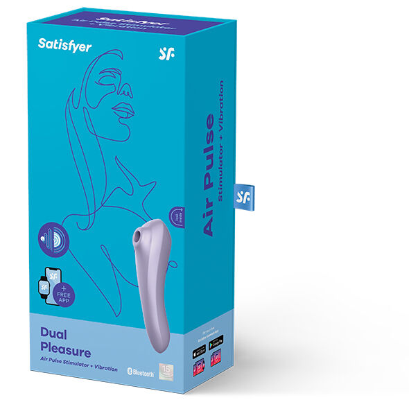 SATISFYER - VIBRATEUR À IMPULSION D'AIR DOUBLE PLAISIR MAUVE